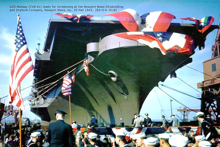 USS Midway Christening