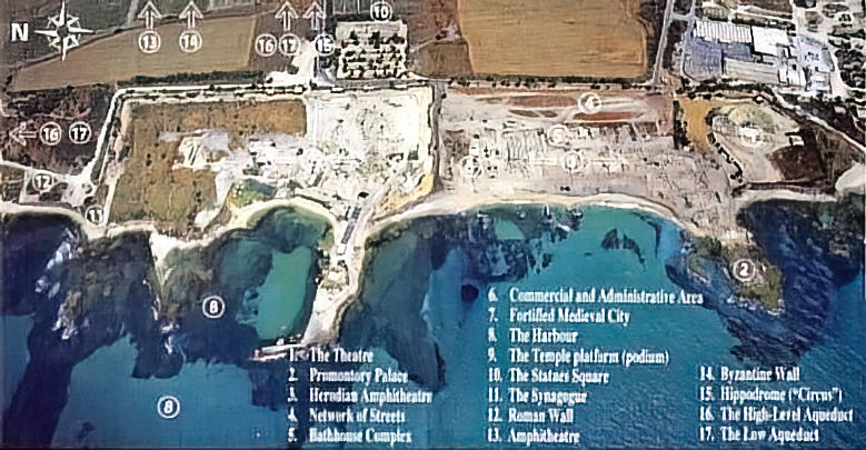 Map of Caesarea National Park